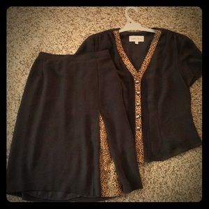 Leopard-print two-piece